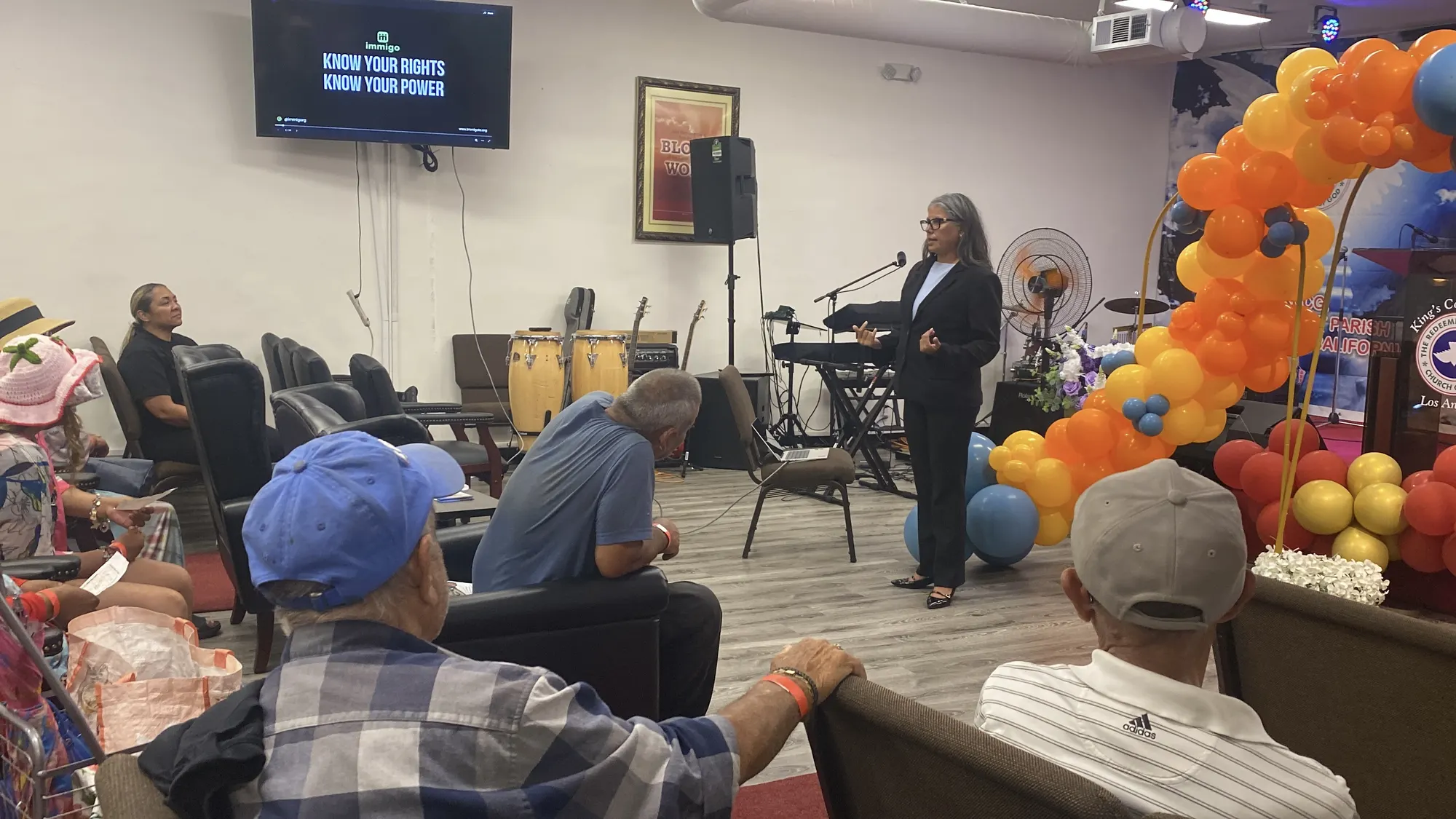 Audience at a Know Your Rights workshop