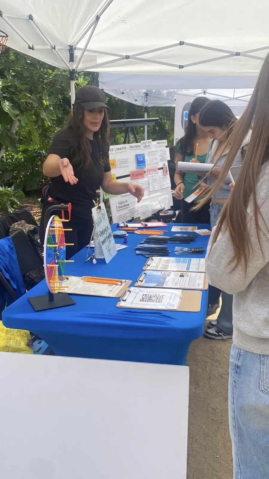 Youth substance-use education table